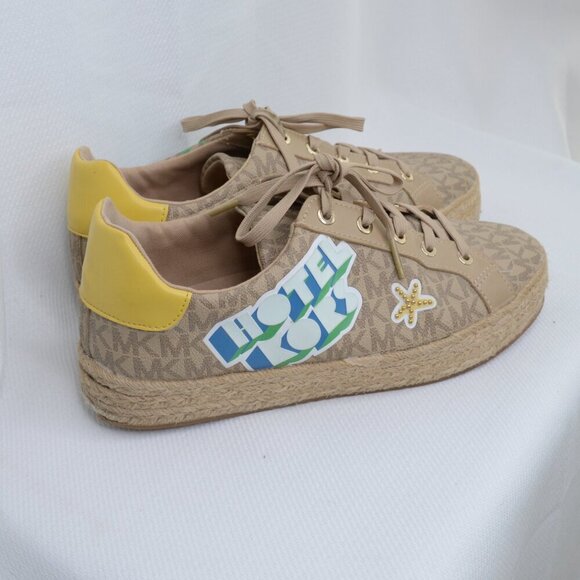 Michael Kors Poppy Espadrille Platform Sneakers Hotel Collection Sz 9 - Picture 4 of 9